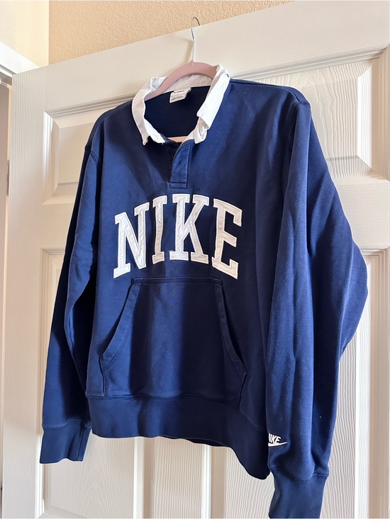 Nike Other - Nike Men’s Navy and White Crewneck Logo Sweatshirt